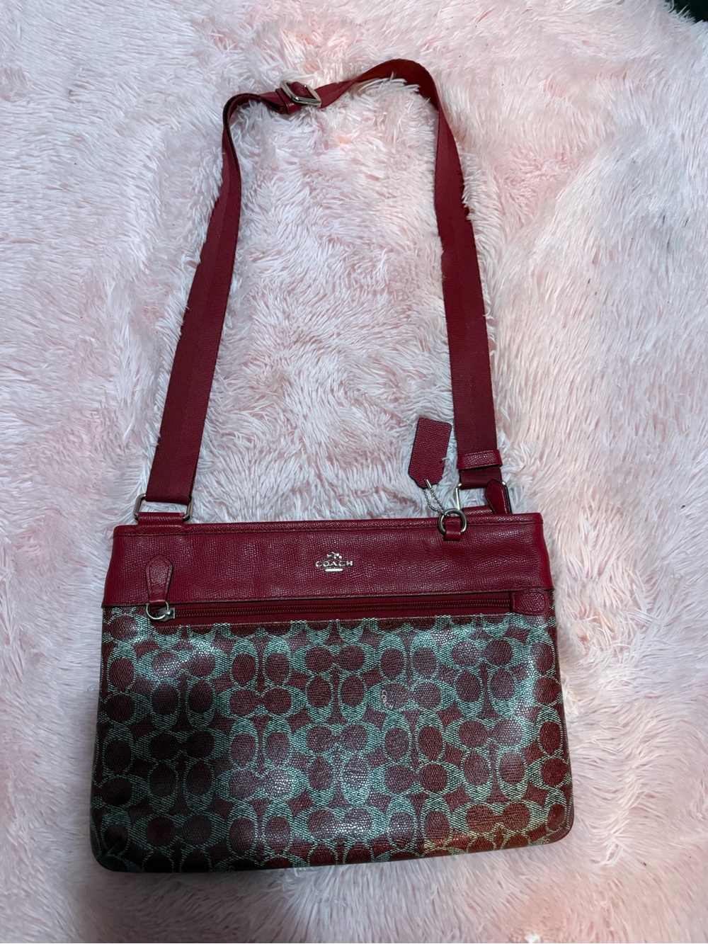 Coach Red Signature Crossbody Bag